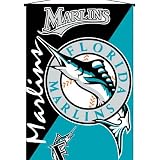 MLB Baseball Deluxe Wallhanging Florida Marlins - Room Decoration - Team Sports Fan Shop Merchandise