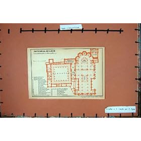 CARTE ESPAGNE 1901 CATEDRAL DE L�ON CLAUSTRO CORO CAP-MAYOR