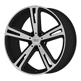 American Racing Villain (Series AR8857) Matte Black Machined Finish – 17 X 8 Inch Wheel
