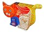 Bunte Spardose< aus Albesia-Holz