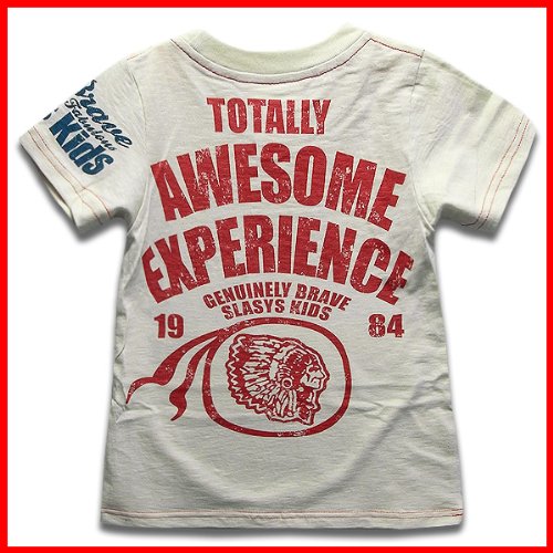 【SLASYS インディアン1984アメカジプリントキッズ・ジュニア半袖Tシャツ】100cm/110cm/110cm/120cm/130cm/140cm /150cm/160cm【韓国子供服 SLASYS】【2012 春】【ダンス】