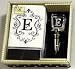 Gift Set of 30 Monogram Paper Guest Towels and 1 Monogram Glass Winestopper - E