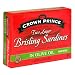 Health & Personal Care : Crown Prince Two Layer Brisling Sardines in Olive Oil, 3.75-Ounce Cans (Pack of 12)