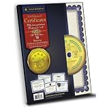 Southworth Foil Enhanced Ivory Parchment Certificates, Templates on CD, Blue Ink with Silver Foil, 15 Count (CT1)