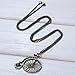 CHILDCITY Vintage Cute Antique Bronze Bicycle Crystal Inlay Pendant Metal Chain Necklace