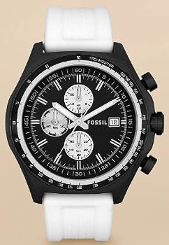 Fossil #CH2778 Men's Dylan White Silicone Strap Chronograph Watch