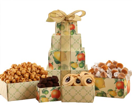 51HWJ8cNT7L Wine Country Gift Baskets Truffles Cookies Caramels and Popcorn Tower 1.7Pound