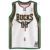 NBA Milwaukee Bucks High Definition Clock ? Jersey Shaped
