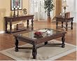 Dark Mahogany Glass Top Sofa Table By Coaster Furniture