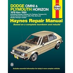 Dodge Omni and Plymouth Horizon All Models 1978-90, Including Charger and Turismo, Automotive Repair Manual (Haynes Automotive Repair Manuals)