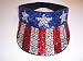 FOURTH OF JULY VISOR / RED WHITE AND BLUE / SEWN SEQUINS & ELASTIC BACK