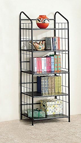 Coaster Home Furnishings 2895 5-shelf Metal Bookcase, Black