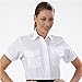 Van Heusen Women's Aviator Pilot Shirt - Short Sleeve, White