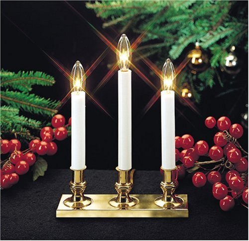 GKI/Bethlehem Lighting All-in-One Brass Candelabra with Light Sensor and Timer