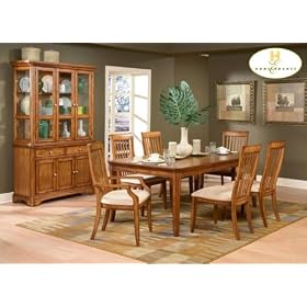7pc Laurel Heights Collection Solid Wood Dining Table and Chairs Set by visiondecor Furniture