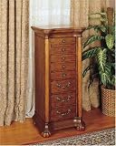 Wilmington Cherry & Burl Jewelry Armoire By Powell Furniture