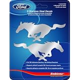 Chroma Graphics 1201 Emblemz Silver 6 x 8 Ford Mustang Logo Stainless Steel Decal by Chroma Graphics