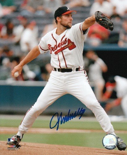 John Smoltz Autographed/Hand Signed Atlanta Braves 16x20 Photo (White Jersey)