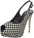 Giuseppe Zanotti Women's E20344 Platform Pump,Beige/Nero,10 M US