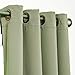 Best Home Fashion Thermal Insulated Blackout Curtains - Antique Bronze Grommet Top - Olive - 52