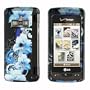 Blue Hawaiian Flower Design Black Snap on Hard Cover Protector Faceplate Skin Case for Verizon LG Env Touch VX11000 VX-11000 + Belt Clip