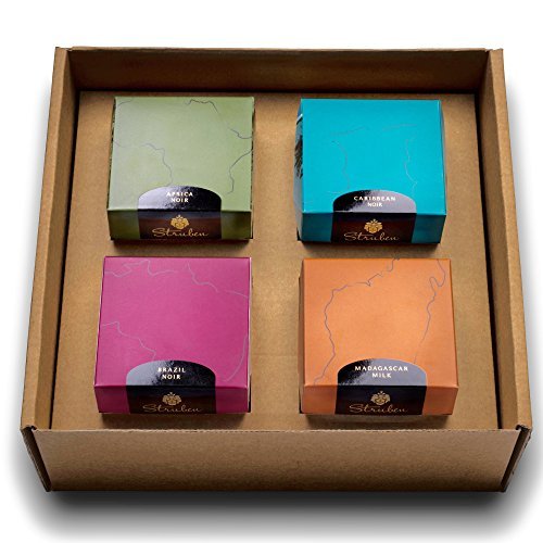 Struben Herkunftsschokolade Geschenkbox - Jede Struben Origin- Herkunftsschokolade hat seine originale und vielschichtige Aromenvielfalt - 3x18 Dunkle schokolade Momenten | 1x18 Milch schokolade