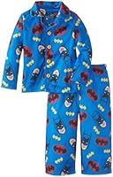 Komar Kids Little Boys' Batman Button Front Pajama Set