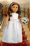 My First Communion - White Satin Communion / Wedding Dress with Matching Shoes; fits 18 inch American Girl dolls