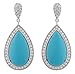 Turquoise Semi-Precious Stone Cubic Zirconia CZ title=