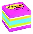 Post-it� Notes, Original Cube, 1 7/8 inches x 1 7/8 inches, Assorted Neon and Ultra Colors, One Pad per Pack