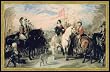 Bild mit Rahmen: Sir Edwin Henry Landseer, "Victoria/Duke of Wellington/ Landseer", 71 x 44 - Holz Corum S: Gold