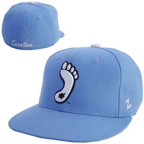 Zephyr North Carolina Tar Heels Slider Fitted Light Blue Foot Hat