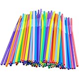 100 pcs Colorful Extra Long Flexible Bendy Party Disposabl Drinking Straws