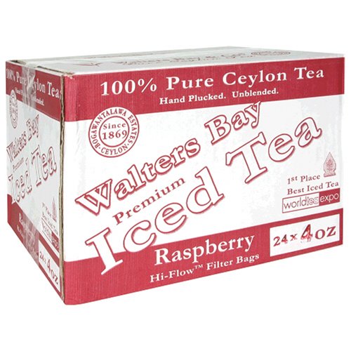 Walters Bay & Company, Pure Ceylon Premium Iced Tea, Raspberry Flavored, 24-Count,... by Walter