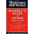 Webster's New World Robert's Rules of Order Simplified and Applied: :