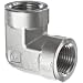Parker Stainless Steel 316 Pipe Fitting, 90 Degree Elbow, NPT Female X NPT Female