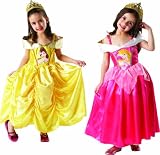 Disney - I-881888M - Déguisement - Costume Réversible Aurore / Belle - Taille M