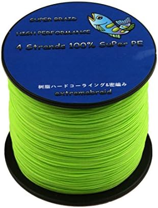 extremebraid PE braided 300 M 180 LB light green line for fishing