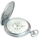 Mens Chrome Manual Braille Pocket Watch