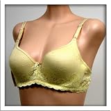Jasmin Cream Floral Lacy Mold Bra #2719