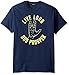 Star Trek/Live Long Hand-Short Sleeve Adult -Navy-2x