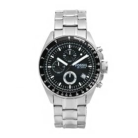 Fossil Mens Watch Decker CH2600 with Black Multi Dial and Stainless Steel Bracelet