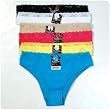 Women's 12-pack Solid Bikini Panties with Lace Band