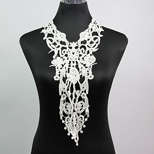 Yontree Neckline Collar Venise Lace Applique Off White