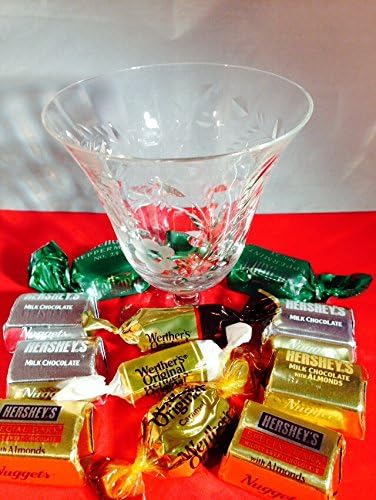 "MOTHERS'S DAY" Gift CRYSTAL ETCHED VASE A GORMET CHOCOLATE CANDY GIFT SET: 3.5" Tall Mini Vase For that SPECIAL SOMEONE, HOLIDAYS, SPECIAL OCCASIONS, & MORE.