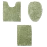 Modern Home Bath Rugs - Ornamental Green