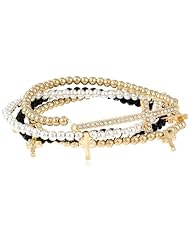 Steve Madden Cross Stretch Bracelet Set, 7.5"