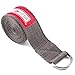 Peace Yoga® - Durable 6ft Cotton Yoga Stretching Exercise Strap Band with D-Ring - Gray