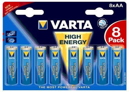 Varta - Piles - High Energy LR 06 x 8