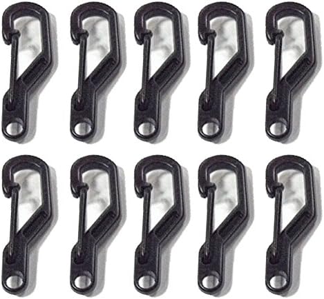 Mini Keychain Clip EDC Gear Snap Spring Clip Hook Carabiner By Yokou Best For Hammock Suspension Clipping On Camping Accessories Keychains And More Black 10PCS/LOT